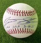 Matt Shaw Signed Auto Baseball ROMLB Fanatics Under Wraps MLB Debut Inscription