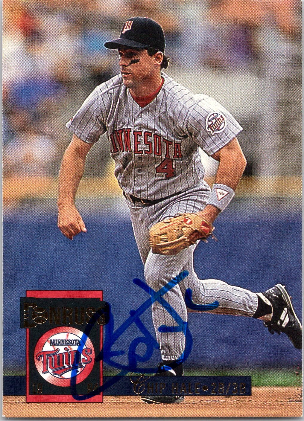Chip Hale Signed 1994 Donruss Minnesota Twins #168 Autographed