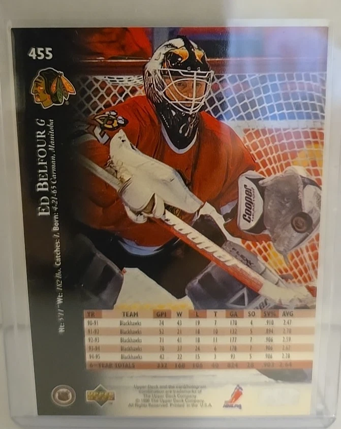 1995-96 Upper Deck - Ed Belfour #455 - Image 2 of 2