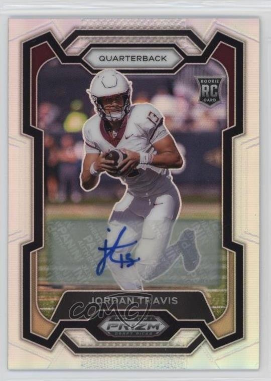 2024 Panini Prizm Draft Picks Silver Jordan Travis #138 Rookie Auto RC