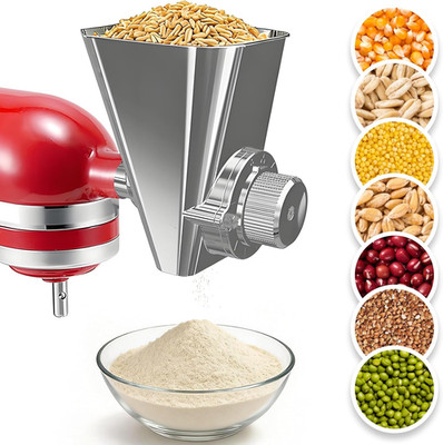 Grain Mill Attachment for Kitchenaid, Flour Mill, Wheat Mill | All Metal Materia