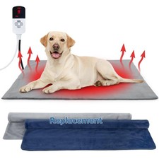 Dog Heating Pad Outdoor, Heated Dog Bed Indoor for Cats, Warming Pet Heating ...