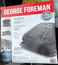 George Foreman 4-Serving Removable Plate Grill and Panini Press - Black