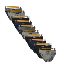 2025 Men's 4Pack Bikini Briefs GRAY-Black Premium Cotton Underwear