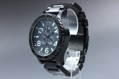 Nixon The 51-30 Chrono ''Simplify'' schwarzer Chronograph Herrenuhr Vintage...