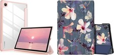 FINTIE Slim Tri-fold Cover Hybrid Case for Samsung Galaxy Tab A8 10.5 2022 Pink