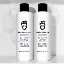 Purple Toner Shampoo Slick Gorilla No Yellow Shampoo Coloured Hair 2 x 200ml