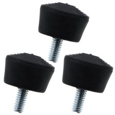 3 PCS Black Antislip Rubber Tripod Feet Spike Photography Prop Fits 1/4 Inch