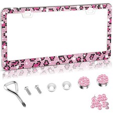 Bling License Plate Frame For 1pack Rhinestone Handcrafted Crystal Premium ... Bling License Plate Frame For 1pack Rhinestone Handcrafted Crystal Premium ...