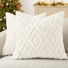 decorUhome Christmas Couch Throw Pillow Covers 18x18 Set of 2, Decorative Soft P