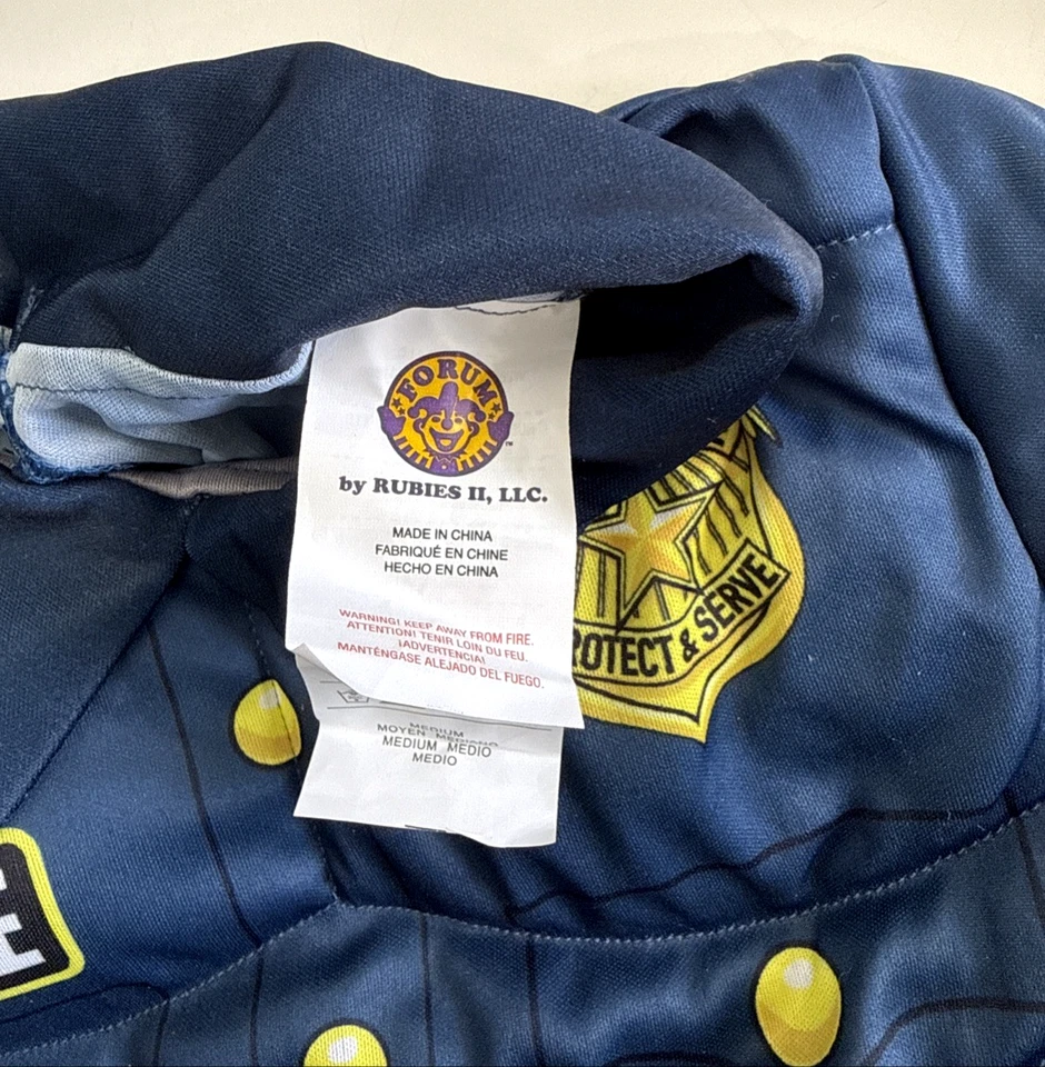 OFICIAL DE POLICÍA Policía Niño M 8-10 Disfraz Completo Nuevo Foro Foto 4 de 4