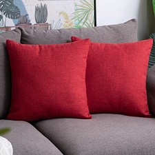 Pillow Covers 20x20 inch for Christmas Day Decor Set 20" x 20" Pack of 2 Red
