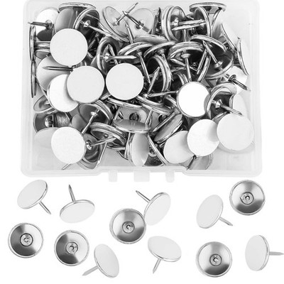 lasuroa 100pcs Reflective Tack Trail, Glow in The Dark Tacks Medium, White 