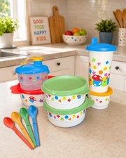 NEW Tupperware Sippy Tumbler Feeding Set Cups Spoon Formula Dispenser Bowl Seals