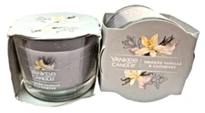 YANKEE CANDLE 2x SMOKED VANILLA & CASHMERE Mini Candles 1.3 oz  FREE SHIP