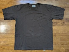 Bronson MFG Short Sleeve Pocket T Shirt Cotton Brown