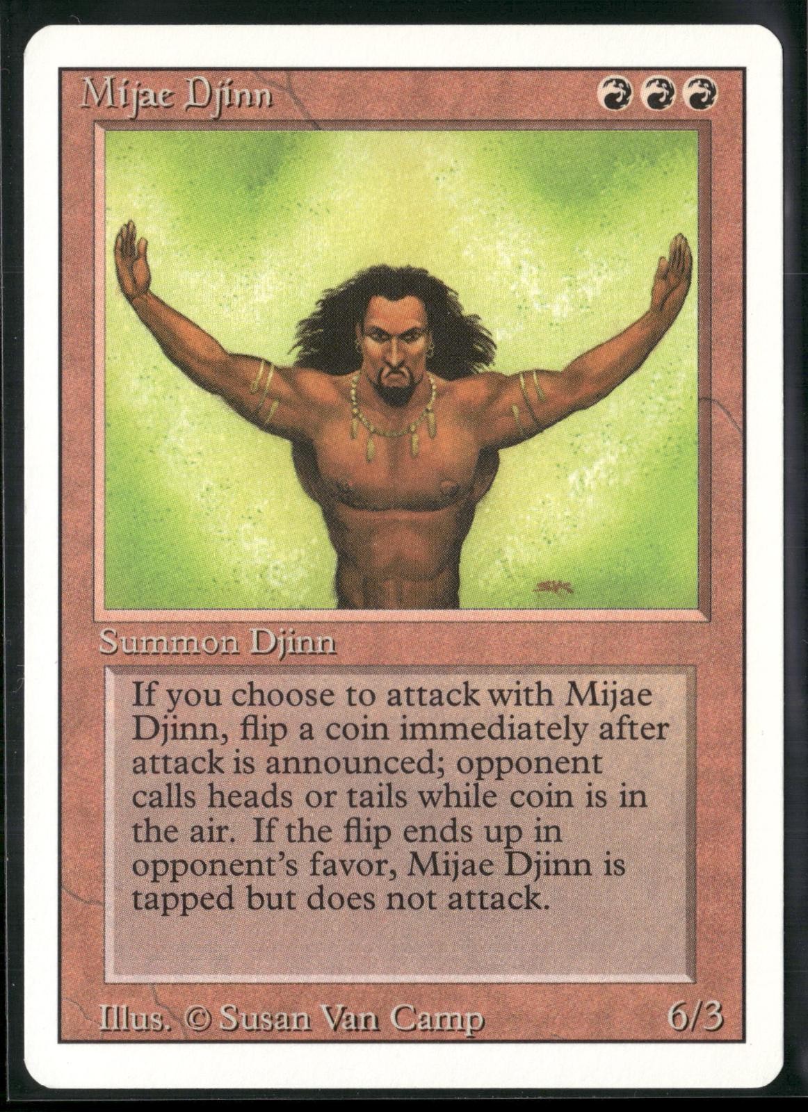 Mijae Djinn Rare Revised Edition Magic: The Gathering Lightly Played