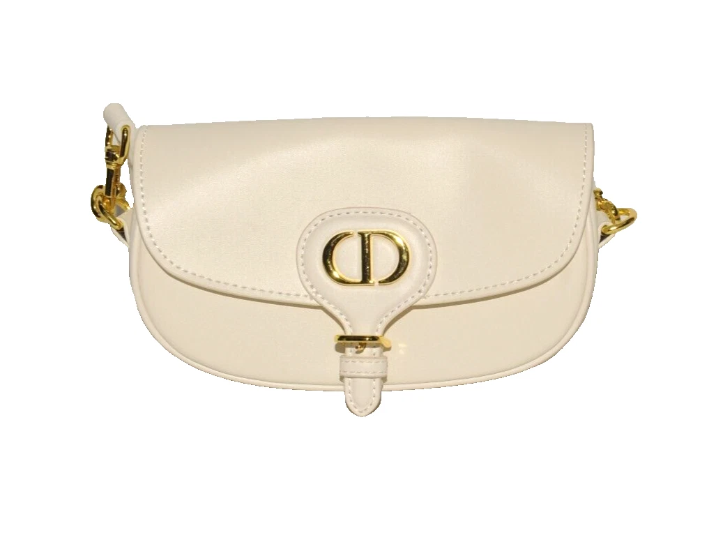 SUPERBE SAC À MAIN CHRISTIAN DIOR PARIS BOBBY EST OUEST CUIR BLANC