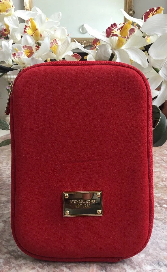 MICHAEL Michael Kors Red Neoprene MK Logo IPAD Tablet Case Cover
