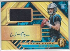 2019 Will Grier Gold Standard ROOKIE AUTO JERSEY /99 - #205 Carolina Panthers