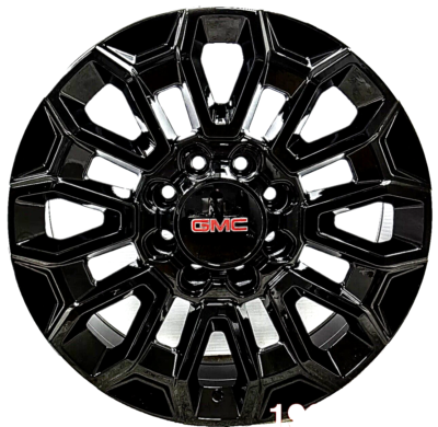 22” Gloss Black OE 14123 Replica Wheels fits 2026 GMC Sierra 2500