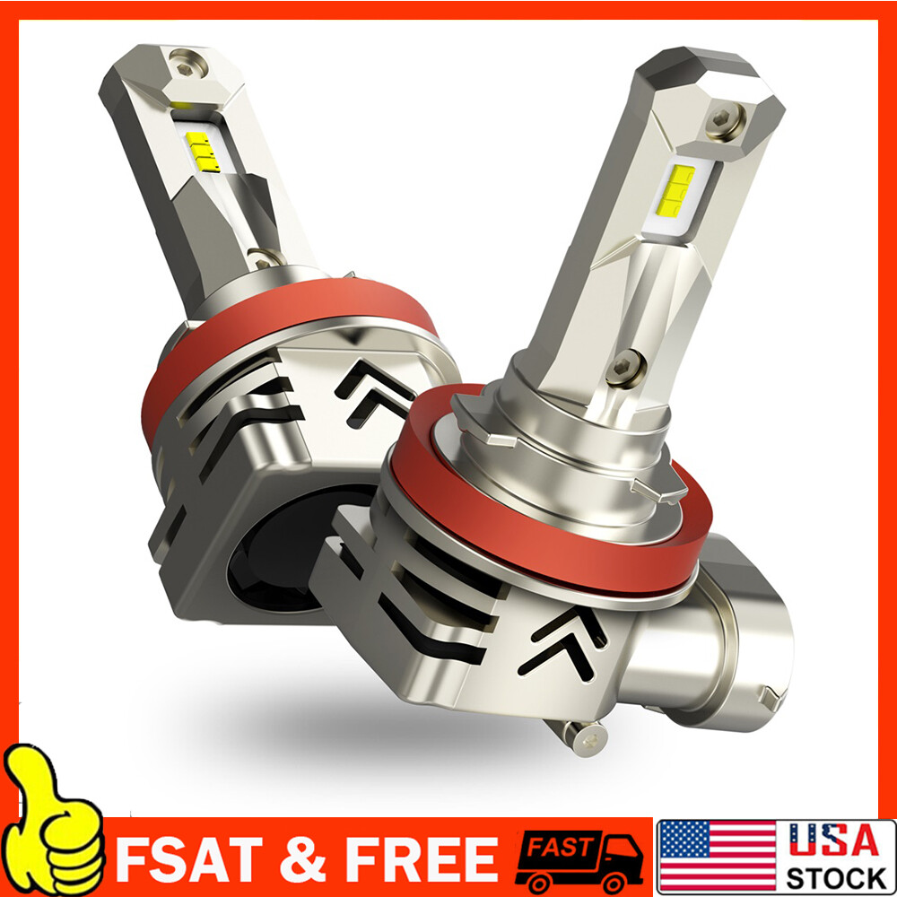 H11 LED Fog Light Bulbs 6000K White High Power Driving Lamps