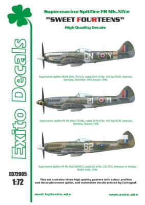 EXITO DECALS ED72005 - 1:72 Sweet Fourteens - Supermarine Spitfire Mk. XIVe