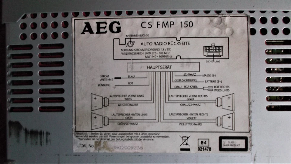 AEG CS FMP 150 PKW CD/MP3-Radio mit RDS, USB-Anschluss + SD/MMC-Steckplatz - Bild 2 von 4