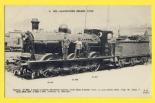 cpa FRANCE LOCOMOTIVE BELGE de 1900 TRAIN BELGIUM locomotief BELGIAN Animés
