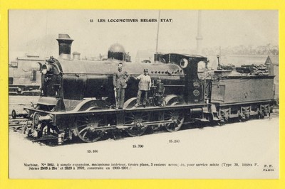 cpa FRANKREICH BELGISCHE LOKOMOTIVE von 1900 TRAIN BELGIUM lokomotive BELGIAN Animés