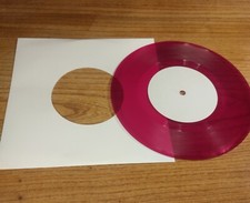 Lathe cut Vinyl Record 7" Red 45RPM  Your music cut on to a poly vinyl record