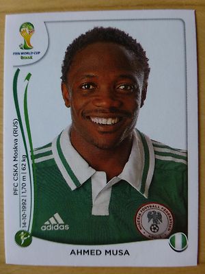PANINI FIFA WM 2014 Sticker-Nr. 484 Ahmed Musa   NEU