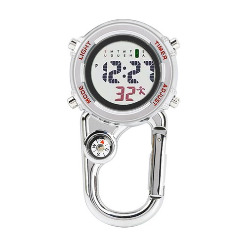 Digital Carabiner Watch Hd-compatible Compass Nurses Doctors Chefs Digital - Picture 12 of 13