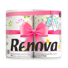 Renova Spring Edition Toilet Paper - 4 Rolls/Pack, 3-Ply, 160 Sheets, Seasonal
