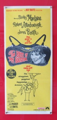 THE BLISS OF MRS BLOSSOM ORIGINAL 1968 DAYBILL CINEMA POSTER Shirley MacLaine