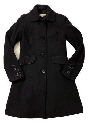 black knee length pea coat
