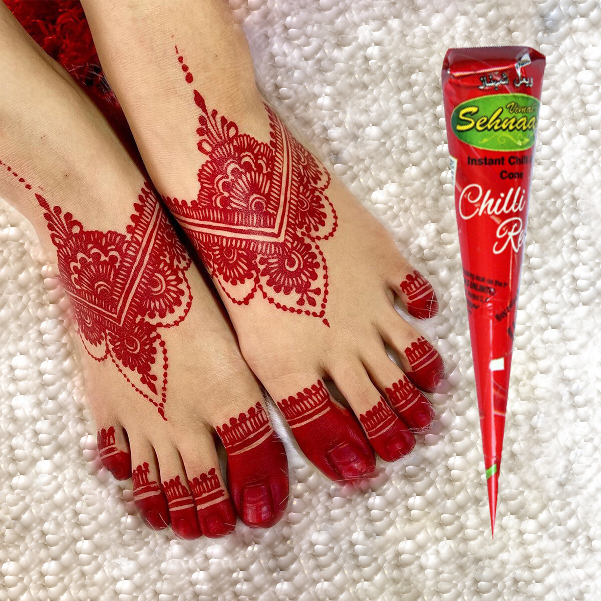 INSTANT RED HENNA MEHNDI TATTO CONES CHEMICAL FREE BRIDAL CONES