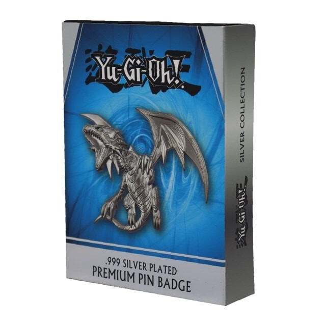 Yu-Gi-Oh! Blue Eyes White Dragon Limited Edition .999 Silver Plated XL Pin Badge - Image 2
