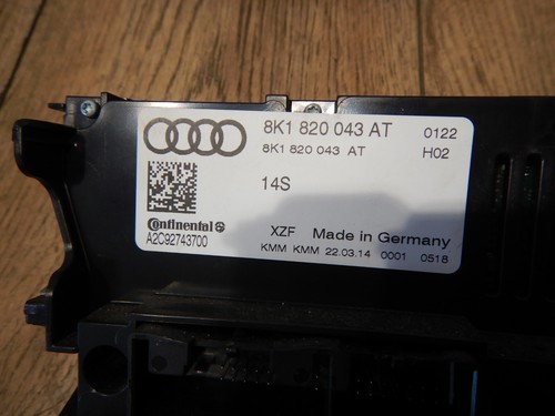 Unità Controllo Aria Condizionata Audi A4 8K A5 8T 8T1820043AT Versione Sedile - Foto 3 di 3