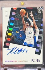 2021-22 Noir Kira Lewis Jr Freeze Frame Signatures On Card Auto /99