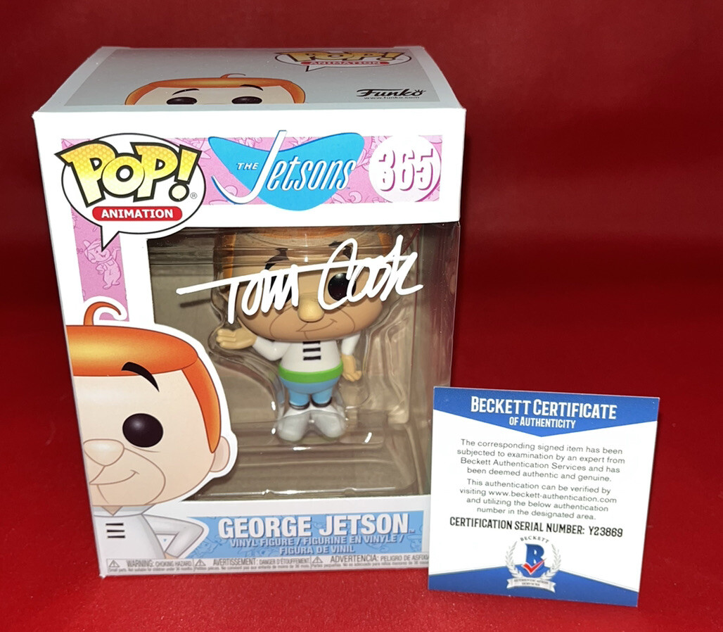 Tom Cook Autographed Signed THE JETSONS GEORGE JETSON FUNKO POP BAS BECKETT 