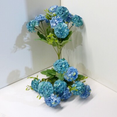 3 Pcs ( 15 stems) Artificial Blooming hydrangeas Flower Plants Home Garden Grass