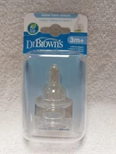 Dr. Brown's Natural Flow Standard Silicone Bottle Nipple Level 2 3m+, 1 Pack 2 C