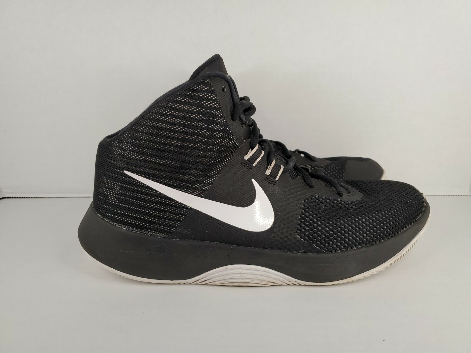 Nike Air Precision Basketball Shoes Black Mid Top Sneaker US Men's Size 10  | eBay