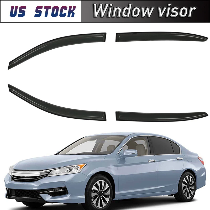 Window Visors Wind Sun Deflector Rain Guards Vent For Honda Accord Sedan 2013-17 Foto 3 de 4