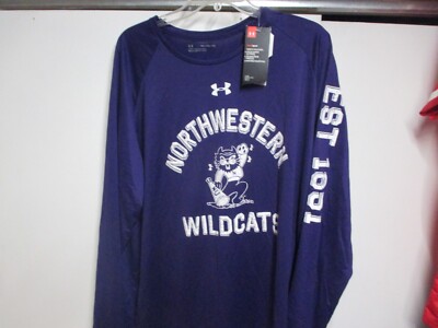 NORTHWESTERN WILDCATS ''UNDER ARMOUR'' MENS LONG SLEEVE T-SHIRT (XXL) NWT PURPLE