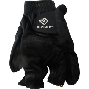 Bionic Mens Golf Gloves StableGrip Cadet Medium Left Hand Black GGNBCMLM