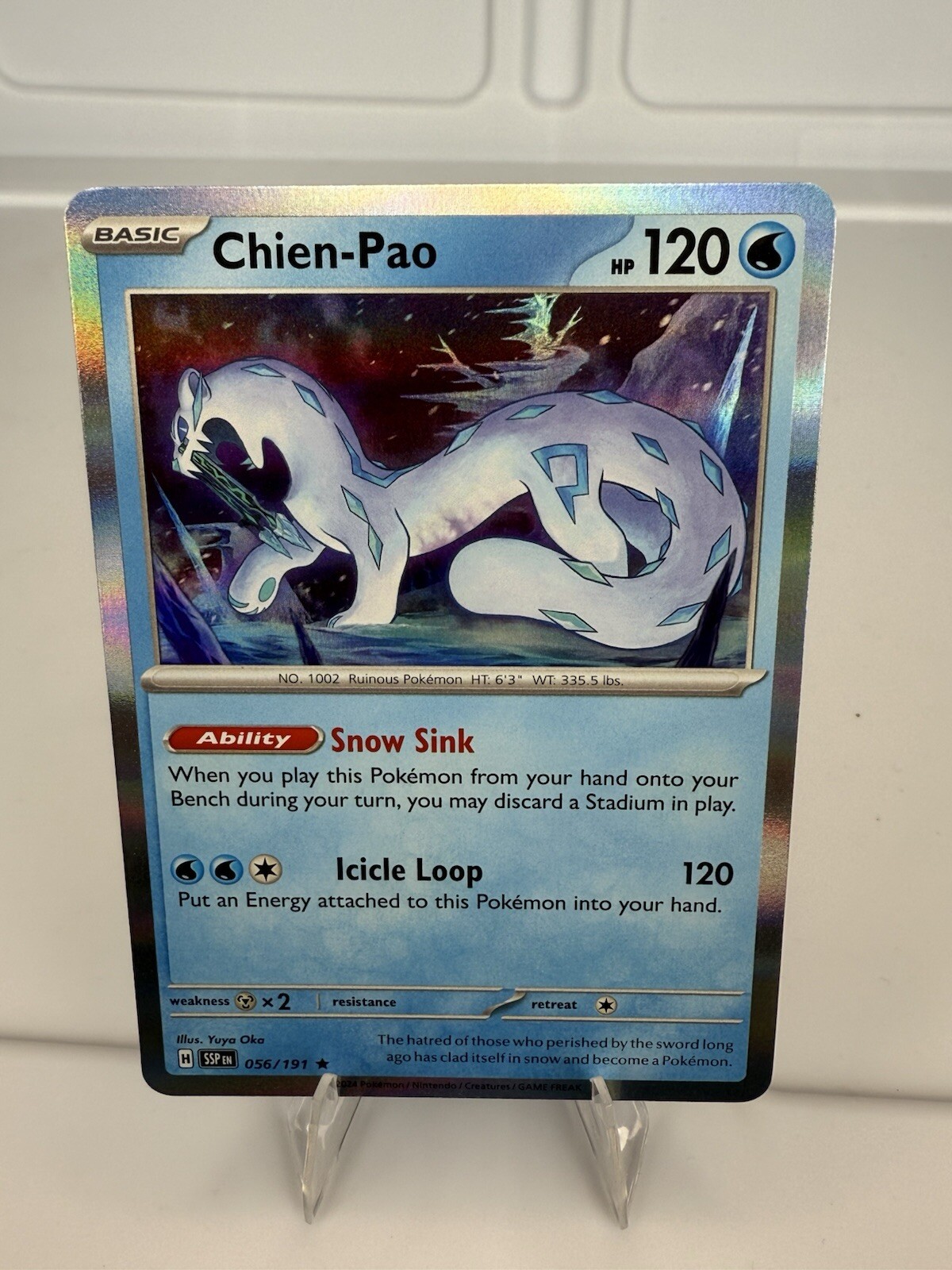 Chien-Pao - Rare Holo - Pokemon TCG Scarlet & Violet Surging Sparks #056/191 NM