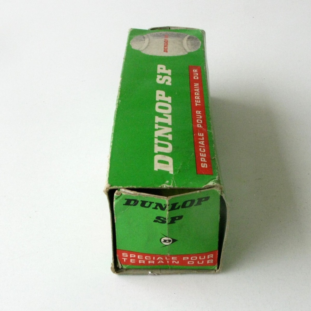 Ancienne Boîte De 4 Balles De Tennis DUNLOP SP – Jaunes Avec Marquage Rouge – Collection Vintage