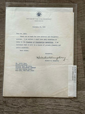HUBERT H. HUMPHREY - TYPED LETTER SIGNED 2/18/1965